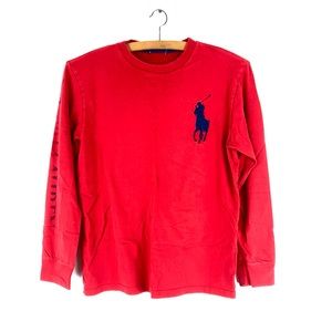 Ralph Lauren Long Sleeve T Shirt Spell Out Pony